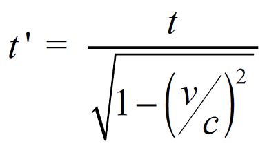 Time dilation equation