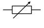 Electrical symbol for a variable resistor