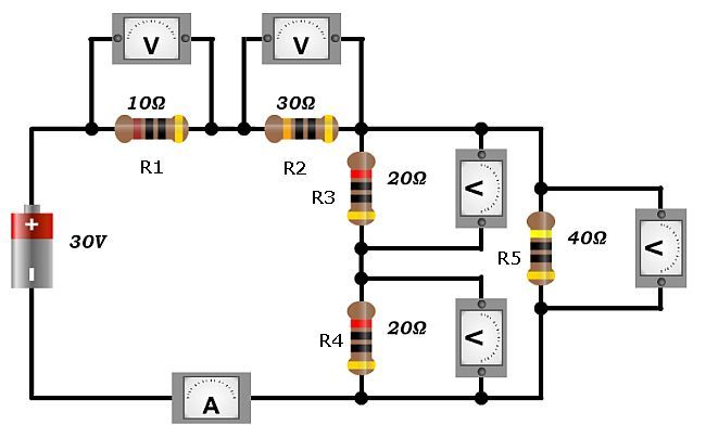 image of a mixed series and parallel circuit