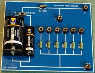 Internal resistance investigation board by DJB electronics